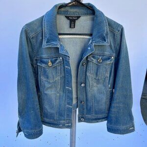 Cool White House Black Market Denim Jacket